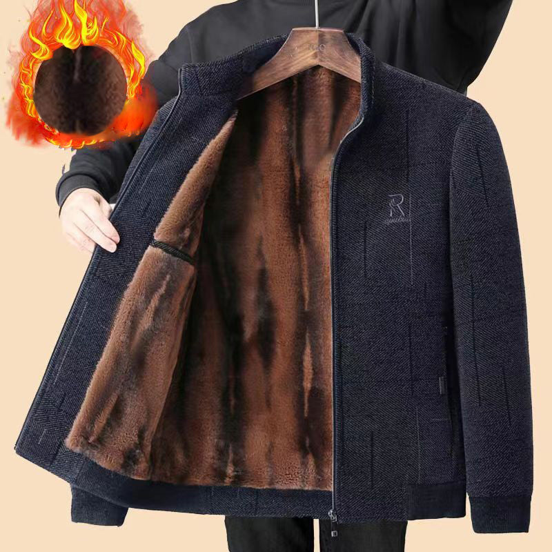 Two Spirit Ceremony Men's Stand Collar Padded Jacket