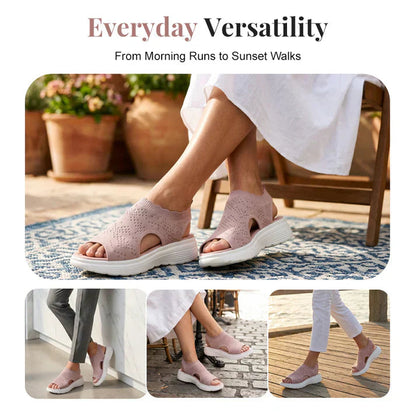 ⏳LAST DAY 50% OFF 🔥🔥Women's Breathable Knit Platform Sandals☁️Comfortable & Lightweight🍃Summer Essential