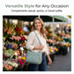 🏷️ Everyday Organization | Lightweight Multi-Pocket Water-Resistant Crossbody Bag