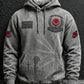 Men's Remembrance Day Lest We Forget Print Oversized Drop-Shoulder Hoodie With Pockets