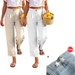 🔥👖Women's Relaxed Fit Linen Blend Pants – Classic Straight Leg Trousers
