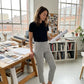 ⏳LIMITED OFFER 66% OFF🌞Women’s Fitted High-Waisted Zip-Pocket Trousers - 👖Lightweight, Breathable, Soft 26"/27" Ankle Pants with Zipper Pockets