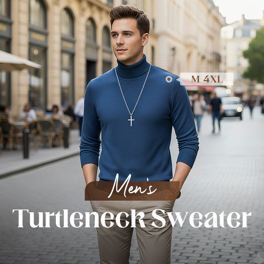 ⏳Limited-time 56% off⏰Men's Solid Color Premium Turtleneck Sweater👔