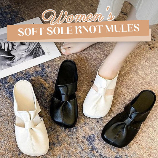 🔥Last Day Promotion 50%OFF 🏖️-Women's Soft Sole Knot Mules