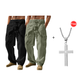 Men’s Breathable Linen Cargo Pants with Multi-Pockets