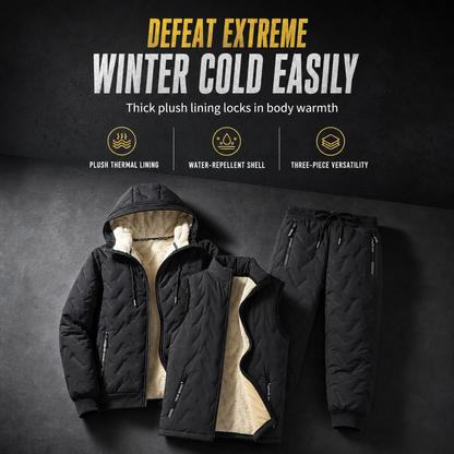 🌸 New Collection – Special Price! 🧥 Men's Winter Hooded Padded Jacket and Pants Set ✨ warm padded filling, hooded coat + trousers, 2-piece winter outfit set