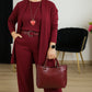 ⏳Time-Limited Special⏰Elegant 3-piece set including long cardigan, top and pants💞Free shipping