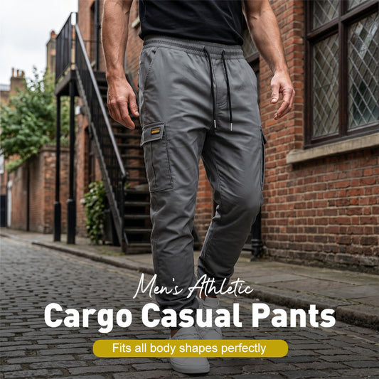 ✨ Easy Everyday Comfort | Men's Relaxed-Fit Adjustable Cargo Trousers