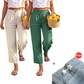 🔥👖Women's Relaxed Fit Linen Blend Pants – Classic Straight Leg Trousers