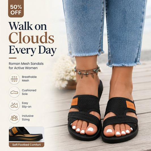 💕Enjoy the comfort💕Wide Feet Comfortable Open Toe Flat Sandals