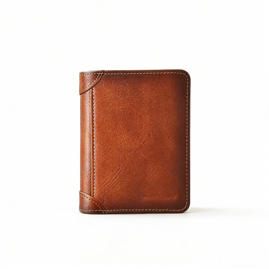 💼🔒Genuine Top Grain Leather RFID Blocking Trifold Wallet for Men - 11 Slots