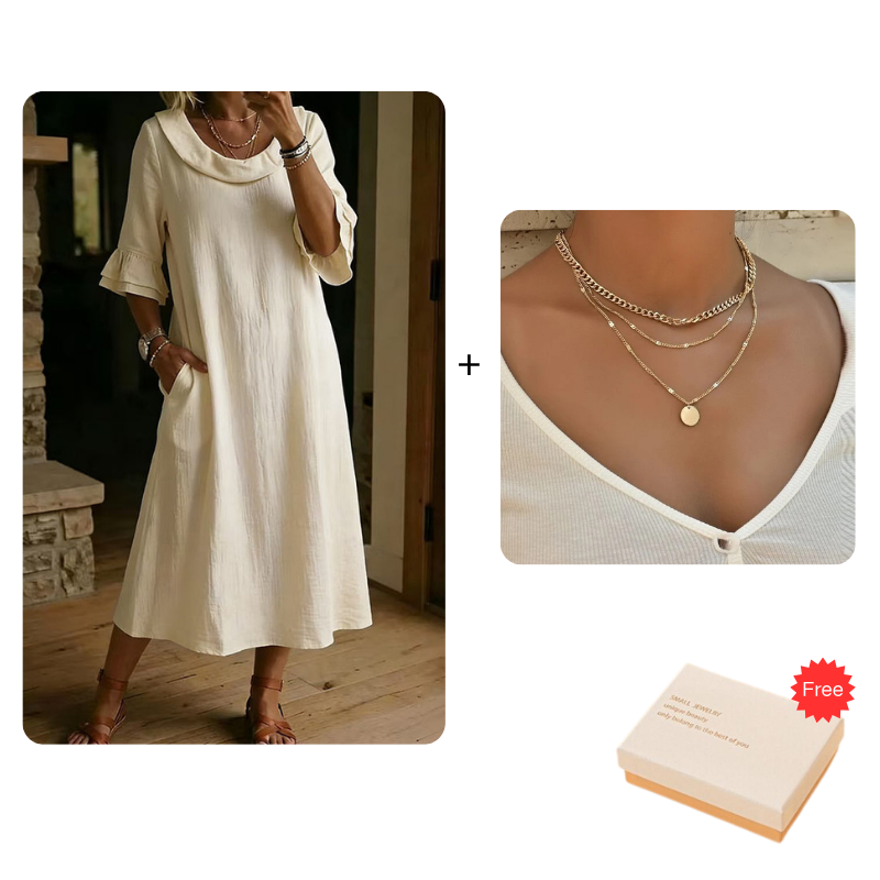Apricot_Dress & Necklace