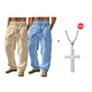 Men’s Breathable Linen Cargo Pants with Multi-Pockets