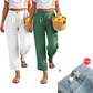🔥👖Women's Relaxed Fit Linen Blend Pants – Classic Straight Leg Trousers