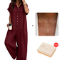 🌿Women's Casual Loose Short Sleeve Button Jumpsuit – Comfortable, Flattering & Effortlessly Stylish✨