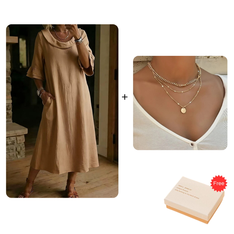 Dark brown_Dress & Necklace