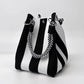 🔥LIMITED TIME SPECIAL PRICE £7.99!👜 Boho Striped Knit Women’s Bucket Handbag | Hand‑Made Autumn Casual Shoulder Bag