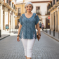 ⏰Last Day Sale 57% Off💃Women's T-shirt with leopard pattern, loose fit, V-neck