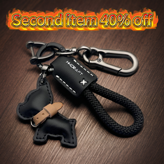 Leather Puppy Charm Paired with a Braided Bracelet-🔥Second Item at 40% OFF