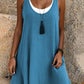 ⏰Last Day Sale 55% Off💃Women's Casual Loose Sleeveless Fake Two Piece Tank Dress