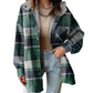 🔥Winter Hot Sale 50% OFF🔥⏰Women’s Classic Cozy Plaid Hooded Jacket🧥