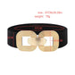 【Factory direct sales】Women's Vintage Gold Buckle High Elastic Leather Belt