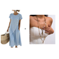 Limited-time offer⏰Women’s round-neck, asymmetrical, stylish solid-colour dress 💖 Extra loose fit 💖 Extremely breathable