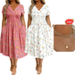 💃Limited-Time 66% OFF 🛍️Women's V-Neck Floral Print Dress with Twist Waist
