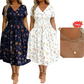 💃Limited-Time 66% OFF 🛍️Women's V-Neck Floral Print Dress with Twist Waist
