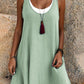 ⏰Last Day Sale 55% Off💃Women's Casual Loose Sleeveless Fake Two Piece Tank Dress