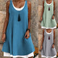 ⏰Last Day Sale 55% Off💃Women's Casual Loose Sleeveless Fake Two Piece Tank Dress