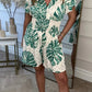 🌸NEW HOT SALE🔥Women's Botanical Print Elastic Waist Jumpsuit