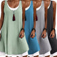 ⏰Last Day Sale 55% Off💃Women's Casual Loose Sleeveless Fake Two Piece Tank Dress