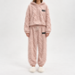 💖 Premium Comfort | Women's Plush Textured Hoodie & Pants 2-Piece Set