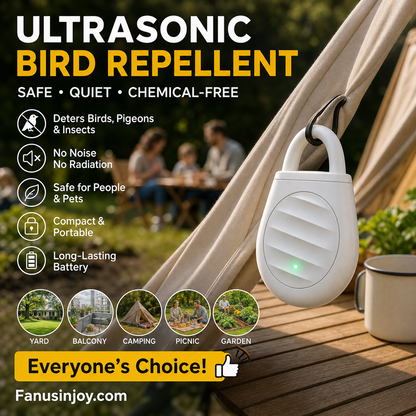 🔥Limited time offer⏰ Buy 3 get 2 free！🐦No more trouble from birds, beasts and locusts！Portable Ultrasonic Bird Repellent Keychain