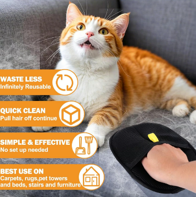 Pet hair remover Electrostatic gloves