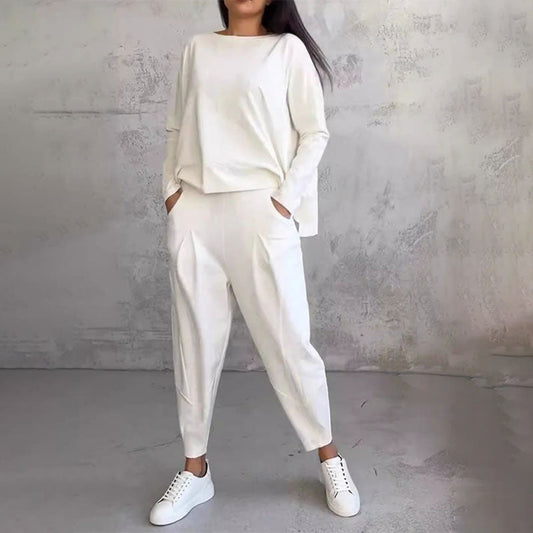 Fashion, Casual ✨🔥Round-Neck Long-Sleeved Top ＆ Pants 2-Piece Set【Buy 2 set, Free Shipping】