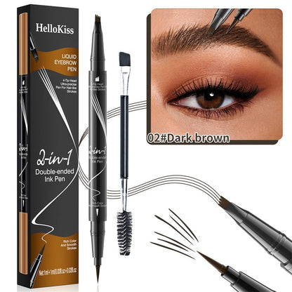 (🔥 Buy 1, Get 1 Free ) 2-in-1 Waterproof Long Lasting 4-End Natural Eyebrow Pencil