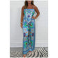 Women's Spaghetti Strap Printed Top & Loose Pants 2-Piece Set