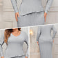 💞Best comfort💞Women's Elegant Irregular Hem Long Sleeve and Wrap-hip Skirt Suit