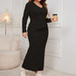 💞Best comfort💞Women's Elegant Irregular Hem Long Sleeve and Wrap-hip Skirt Suit