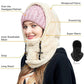 🔥Early Winter Discount-49% OFF⏰Unisex Sherpa Hood Ski Mask☃️☃️ ✨sherpa plush lining, hood & ski mask 2 in 1, windproof warm winter face covering
