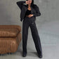 Women's Two-Piece Relaxed Fit Set - Zippered Jacket and Wide-Leg Pants【Free shipping】