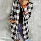💗Versatile item💗Women’s Plaid Longline Shirt Jacket