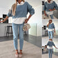 💖Free shipping💖Women's Fashion Long Sleeve Denim Top & Pants Two Piece Set