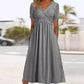 👗 Women’s V-Neck Short Sleeve Long Dress 🌸 Elegant Flowing Fit, Comfortable Fabric & Effortless Everyday Style