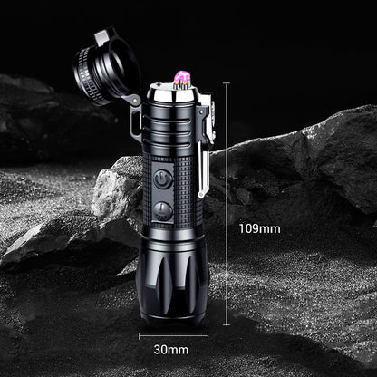 🔦Multifunctional rechargeable strong light flashlight with electric fire⚡