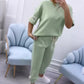 ⏳Time-limited Special⏰Women's Casual Solid Color Top & Pants Set