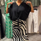 ⏳Time-limited Special⏰Women's Knot Front Blouse & Midi Skirt Casual Set🔥Factory Direct Sales🔥