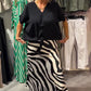 ⏳Time-limited Special⏰Women's Knot Front Blouse & Midi Skirt Casual Set🔥Factory Direct Sales🔥
